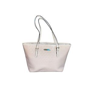 Michael Kors Jet Set Travel Small Leather Carryall Tote Bag blush tan